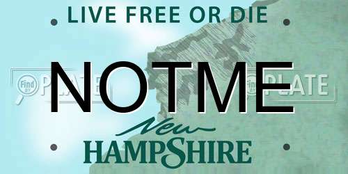 NOTME New Hampshire License Plate