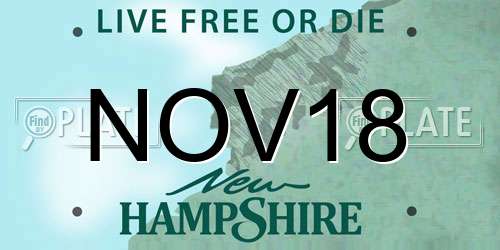 NOV18 New Hampshire License Plate
