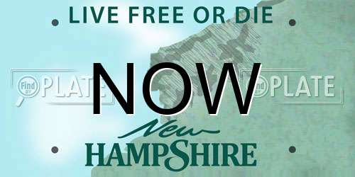 NOW license plate in NH state