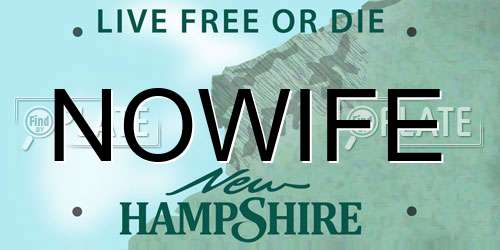 NOWIFE New Hampshire License Plate