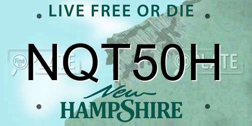 NQT50H New Hampshire License Plate