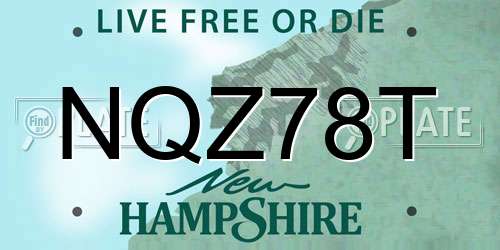 NQZ78T New Hampshire License Plate