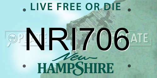 NRI706 New Hampshire License Plate