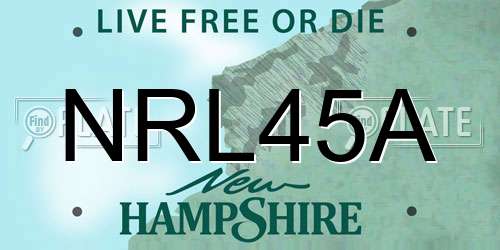NRL45A New Hampshire License Plate