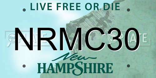 NRMC30 New Hampshire License Plate