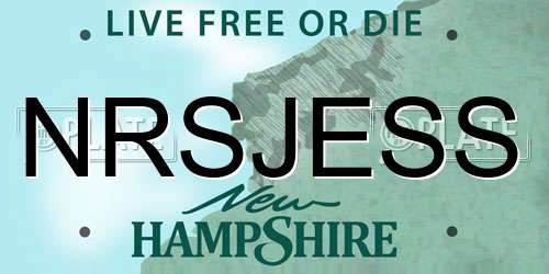 NRSJESS New Hampshire License Plate