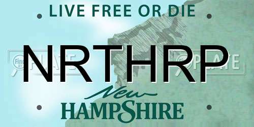 NRTHRP New Hampshire License Plate