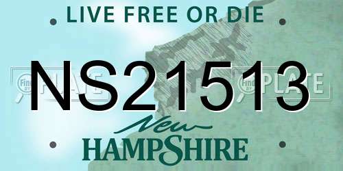 NS21513 New Hampshire License Plate