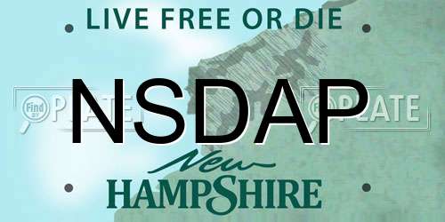 NSDAP New Hampshire License Plate