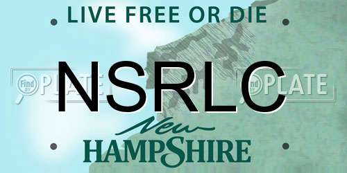 NSRLC New Hampshire License Plate