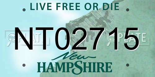 NT02715 New Hampshire License Plate