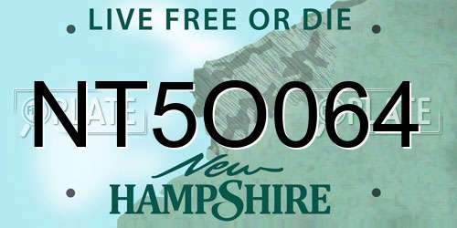 NT5O064 New Hampshire License Plate
