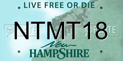 NTMT18 New Hampshire License Plate