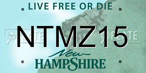 NTMZ15 New Hampshire License Plate
