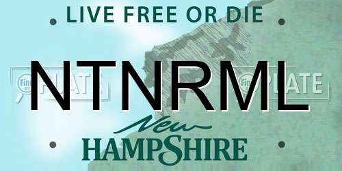 NTNRML New Hampshire License Plate