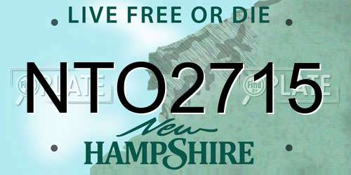 NTO2715 New Hampshire License Plate