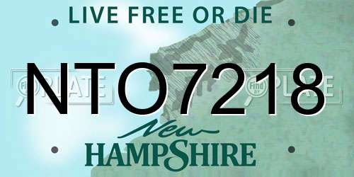 NTO7218 New Hampshire License Plate