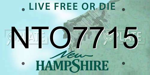 NTO7715 New Hampshire License Plate