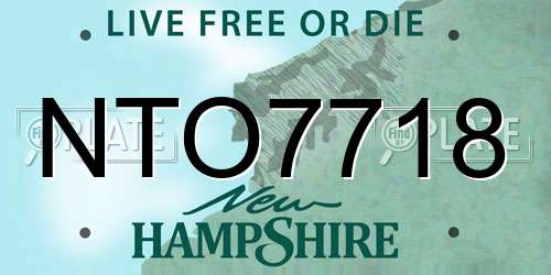 NTO7718 New Hampshire License Plate