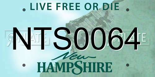 NTS0064 New Hampshire License Plate