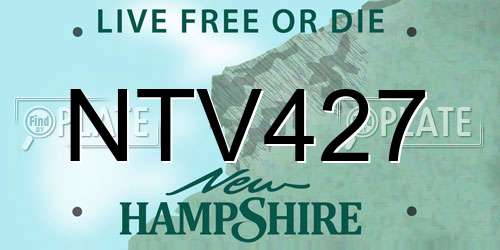 NTV427 New Hampshire License Plate