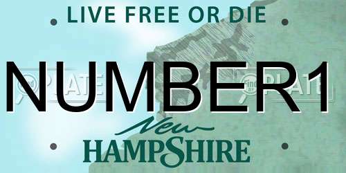NUMBER1 New Hampshire License Plate