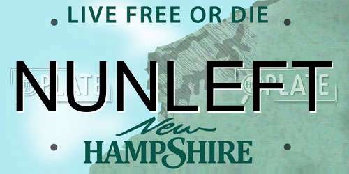 NUNLEFT New Hampshire License Plate