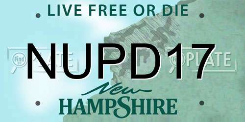 NUPD17 New Hampshire License Plate