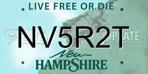 NV5R2T New Hampshire License Plate