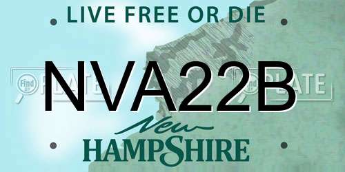 NVA22B New Hampshire License Plate