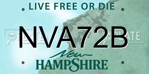 NVA72B New Hampshire License Plate