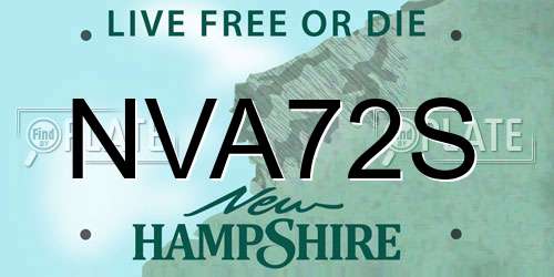 NVA72S New Hampshire License Plate