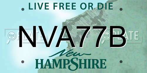 NVA77B New Hampshire License Plate