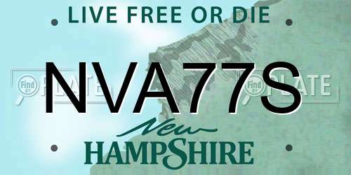 NVA77S New Hampshire License Plate