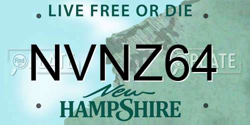NVNZ64 New Hampshire License Plate