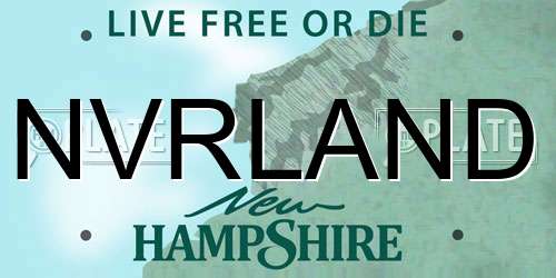 NVRLAND New Hampshire License Plate