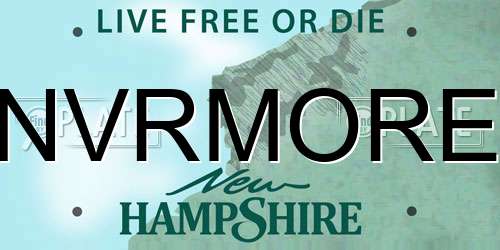 NVRMORE New Hampshire License Plate