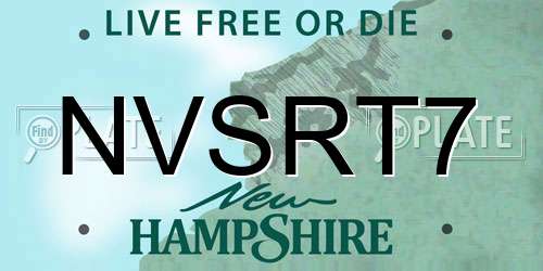NVSRT7 New Hampshire License Plate