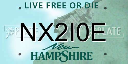 NX2I0E New Hampshire License Plate