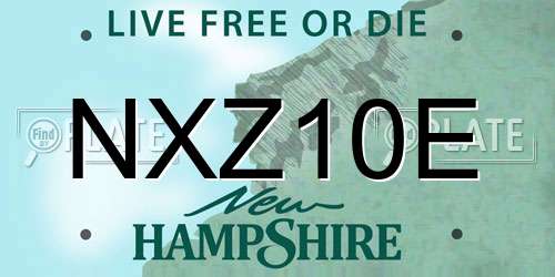 NXZ10E New Hampshire License Plate