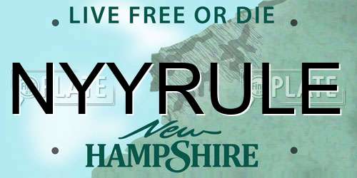 NYYRULE New Hampshire License Plate