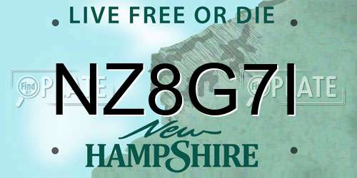NZ8G7I New Hampshire License Plate