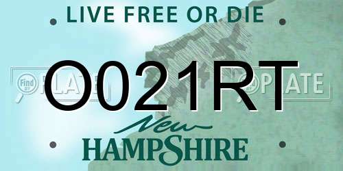 O021RT New Hampshire License Plate