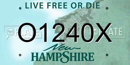 O1240X New Hampshire License Plate
