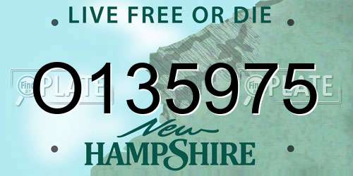 O135975 New Hampshire License Plate