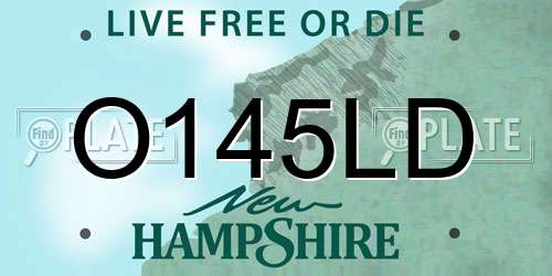 O145LD New Hampshire License Plate