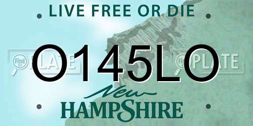 O145LO New Hampshire License Plate