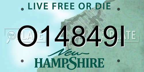 O14849I New Hampshire License Plate