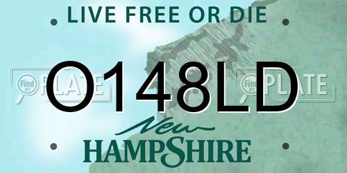 O148LD New Hampshire License Plate