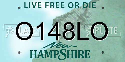 O148LO New Hampshire License Plate